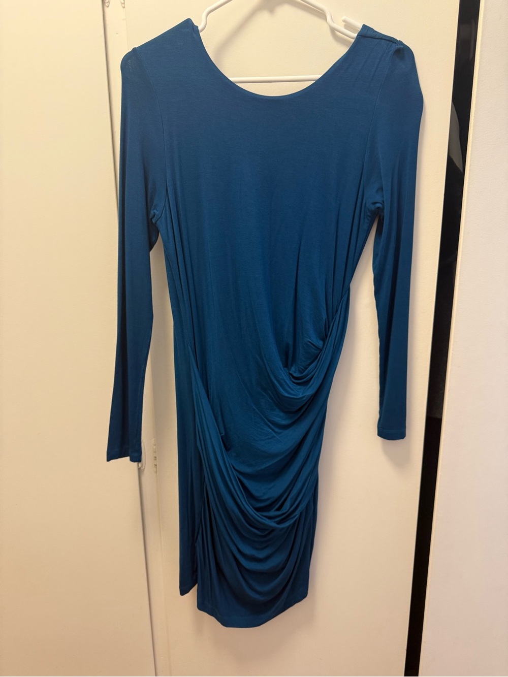 Young Fabulous & Broke Teal Long-Sleeve Draped Mini Dress size S. Never worn!